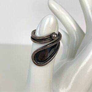 Sterling Silver Ring Modernist Minimalist Wrap Around Sz 6 925 Delfino Mex Vtg